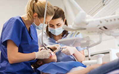 Dental Assistant working in healthcare setting